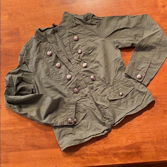Khaki Green Dress Jacket Maurices Medium - Picture 1 of 3